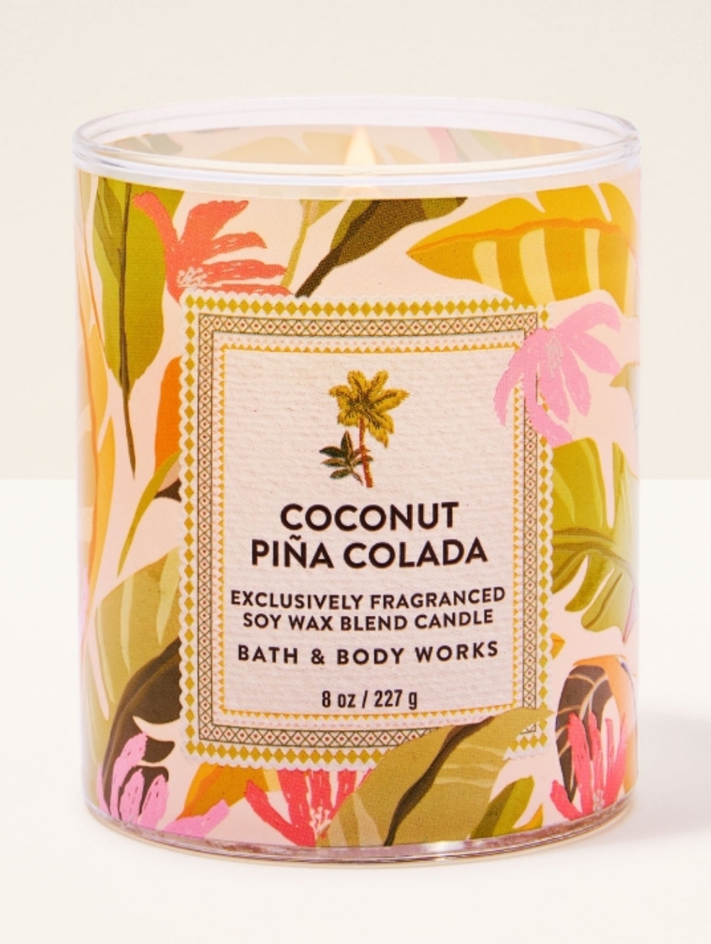Bath & Body Works Coconut Piña Colada Candle - Pink, Green, Yellow